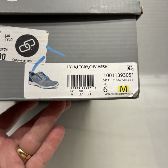 Vionic Gray and Blue Women's Sneakers - Picture 6 of 6